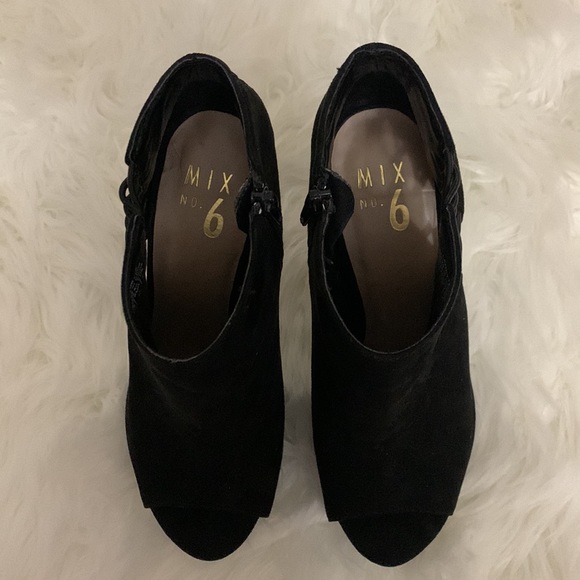 Mix No 6 - Black Suede Boot - 5 inch heel - Open Toe - Picture 8 of 9